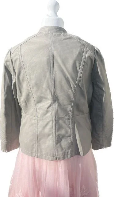 Grey Wallis faux leather jacket Cath McSweeney Art